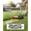 image:imageVEVOR Push Reel Lawn Mower 14 inch 5 Blades Manual Push Mower No Motor 06175 in Adjustable Cutting Height WalkBehind Lawn Mowers with Grass Catcher Bag for Green Lawns Driveways Courtyards16 inch