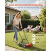 image:imageVEVOR Push Reel Lawn Mower 14 inch 5 Blades Manual Push Mower No Motor 06175 in Adjustable Cutting Height WalkBehind Lawn Mowers with Grass Catcher Bag for Green Lawns Driveways Courtyards16 inch