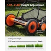 image:imageVEVOR Push Reel Lawn Mower 14 inch 5 Blades Manual Push Mower No Motor 06175 in Adjustable Cutting Height WalkBehind Lawn Mowers with Grass Catcher Bag for Green Lawns Driveways Courtyards18 inch