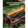 image:imageVEVOR Push Reel Lawn Mower 14 inch 5 Blades Manual Push Mower No Motor 06175 in Adjustable Cutting Height WalkBehind Lawn Mowers with Grass Catcher Bag for Green Lawns Driveways Courtyards16 inch