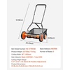 image:imageVEVOR Push Reel Lawn Mower 14 inch 5 Blades Manual Push Mower No Motor 06175 in Adjustable Cutting Height WalkBehind Lawn Mowers with Grass Catcher Bag for Green Lawns Driveways Courtyards18 inch