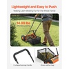 image:imageVEVOR Push Reel Lawn Mower 14 inch 5 Blades Manual Push Mower No Motor 06175 in Adjustable Cutting Height WalkBehind Lawn Mowers with Grass Catcher Bag for Green Lawns Driveways Courtyards16 inch