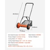 image:imageVEVOR Push Reel Lawn Mower 14 inch 5 Blades Manual Push Mower No Motor 06175 in Adjustable Cutting Height WalkBehind Lawn Mowers with Grass Catcher Bag for Green Lawns Driveways Courtyards14 inch