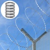 image:imageVEVOR Razor Wires 246 ft Razor Barbed Wire 5 Rolls Razor Wire Fencing Razor Fence Razor Ribbon Barbed Wire Galvanized Razor Wire Fence Rolls Razor for Garden246FT