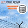 image:imageVEVOR Razor Wires 246 ft Razor Barbed Wire 5 Rolls Razor Wire Fencing Razor Fence Razor Ribbon Barbed Wire Galvanized Razor Wire Fence Rolls Razor for Garden147FT