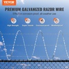 image:imageVEVOR Razor Wires 246 ft Razor Barbed Wire 5 Rolls Razor Wire Fencing Razor Fence Razor Ribbon Barbed Wire Galvanized Razor Wire Fence Rolls Razor for Garden500FT