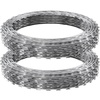 image:imageVEVOR Razor Wires 246 ft Razor Barbed Wire 5 Rolls Razor Wire Fencing Razor Fence Razor Ribbon Barbed Wire Galvanized Razor Wire Fence Rolls Razor for Garden98FT