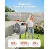 image:imageVEVOR Retractable Garden Hose Reel 12 in x 100 ft Wall Mounted Hose Reel with 9Function Sprayer Nozzle and 180 Swivel Bracket Any Length Lock Automatic Slow Rewind System for Garden Watering12 in x 145 ft