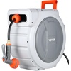 image:imageVEVOR Retractable Garden Hose Reel 12 in x 100 ft Wall Mounted Hose Reel with 9Function Sprayer Nozzle and 180 Swivel Bracket Any Length Lock Automatic Slow Rewind System for Garden Watering12 in x 130 ft