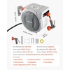 image:imageVEVOR Retractable Garden Hose Reel 12 in x 100 ft Wall Mounted Hose Reel with 9Function Sprayer Nozzle and 180 Swivel Bracket Any Length Lock Automatic Slow Rewind System for Garden Watering12 in x 100 ft