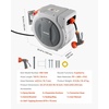 image:imageVEVOR Retractable Garden Hose Reel 12 in x 100 ft Wall Mounted Hose Reel with 9Function Sprayer Nozzle and 180 Swivel Bracket Any Length Lock Automatic Slow Rewind System for Garden Watering12 in x 130 ft