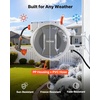 image:imageVEVOR Retractable Garden Hose Reel 12 in x 100 ft Wall Mounted Hose Reel with 9Function Sprayer Nozzle and 180 Swivel Bracket Any Length Lock Automatic Slow Rewind System for Garden Watering12 in x 100 ft