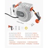 image:imageVEVOR Retractable Garden Hose Reel 12 in x 100 ft Wall Mounted Hose Reel with 9Function Sprayer Nozzle and 180 Swivel Bracket Any Length Lock Automatic Slow Rewind System for Garden Watering12 in x 50 ft