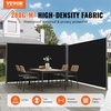 image:imageVEVOR Retractable Side Awning UV 50 118 x 71 Retractable Patio Screen Waterproof 280 g Thicken Folding Room Divider Wind Screen for Privacy Garden Outdoor Patio and Terrace BlackBlack