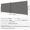 image:imageVEVOR Retractable Side Awning UV 50 118 x 71 Retractable Patio Screen Waterproof 280 g Thicken Folding Room Divider Wind Screen for Privacy Garden Outdoor Patio and Terrace BlackGray
