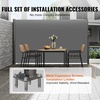 image:imageVEVOR Retractable Side Awning UV 50 118 x 71 Retractable Patio Screen Waterproof 280 g Thicken Folding Room Divider Wind Screen for Privacy Garden Outdoor Patio and Terrace BlackGray