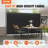image:imageVEVOR Retractable Side Awning UV 50 118 x 71 Retractable Patio Screen Waterproof 280 g Thicken Folding Room Divider Wind Screen for Privacy Garden Outdoor Patio and Terrace BlackBlack