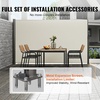 image:imageVEVOR Retractable Side Awning UV 50 118 x 71 Retractable Patio Screen Waterproof 280 g Thicken Folding Room Divider Wind Screen for Privacy Garden Outdoor Patio and Terrace BlackBeige