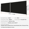 image:imageVEVOR Retractable Side Awning UV 50 118 x 71 Retractable Patio Screen Waterproof 280 g Thicken Folding Room Divider Wind Screen for Privacy Garden Outdoor Patio and Terrace BlackBlack