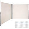 image:imageVEVOR Retractable Side Awning UV 50 118 x 71 Retractable Patio Screen Waterproof 280 g Thicken Folding Room Divider Wind Screen for Privacy Garden Outdoor Patio and Terrace BlackBeige