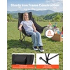 image:imageVEVOR Rocking Camping Chair Portable Folding Rocker HeavyDuty Lawn Chair Recliner with Pocket Supports 225lbs Fully Padded Camp Chairs for Outdoor Patio Backyard Porch Garden