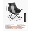 image:imageVEVOR Rocking Camping Chair Portable Folding Rocker HeavyDuty Lawn Chair Recliner with Pocket Supports 225lbs Fully Padded Camp Chairs for Outdoor Patio Backyard Porch Garden
