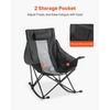 image:imageVEVOR Rocking Camping Chair Portable Folding Rocker HeavyDuty Lawn Chair Recliner with Pocket Supports 225lbs Fully Padded Camp Chairs for Outdoor Patio Backyard Porch Garden