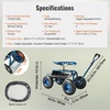image:imageVEVOR Rolling Garden Cart with Seat Metal Rolling Garden Work Seat with Wheels Supports up to 400 LBS Heavy Duty Gardening Cart Scooter Outdoor Wagon amp Stool on Wheels for Lawn Patio BackyardBlue