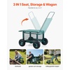 image:imageVEVOR Rolling Garden Cart with Seat Metal Rolling Garden Work Seat with Wheels Supports up to 400 LBS Heavy Duty Gardening Cart Scooter Outdoor Wagon amp Stool on Wheels for Lawn Patio BackyardGreen  Black