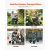 image:imageVEVOR Rolling Garden Cart with Seat Metal Rolling Garden Work Seat with Wheels Supports up to 400 LBS Heavy Duty Gardening Cart Scooter Outdoor Wagon amp Stool on Wheels for Lawn Patio BackyardBlack