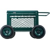 image:imageVEVOR Rolling Garden Cart with Seat Metal Rolling Garden Work Seat with Wheels Supports up to 400 LBS Heavy Duty Gardening Cart Scooter Outdoor Wagon amp Stool on Wheels for Lawn Patio BackyardGreen  Black