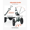image:imageVEVOR Rolling Garden Cart with Seat Metal Rolling Garden Work Seat with Wheels Supports up to 400 LBS Heavy Duty Gardening Cart Scooter Outdoor Wagon amp Stool on Wheels for Lawn Patio BackyardDark Green