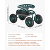 image:imageVEVOR Rolling Garden Cart with Seat Metal Rolling Garden Work Seat with Wheels Supports up to 400 LBS Heavy Duty Gardening Cart Scooter Outdoor Wagon amp Stool on Wheels for Lawn Patio BackyardBlack