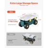 image:imageVEVOR Rolling Garden Cart with Seat Metal Rolling Garden Work Seat with Wheels Supports up to 400 LBS Heavy Duty Gardening Cart Scooter Outdoor Wagon amp Stool on Wheels for Lawn Patio BackyardGreen  White