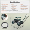 image:imageVEVOR Rolling Garden Cart with Seat Metal Rolling Garden Work Seat with Wheels Supports up to 400 LBS Heavy Duty Gardening Cart Scooter Outdoor Wagon amp Stool on Wheels for Lawn Patio BackyardGreen