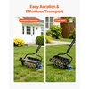 image:imageVEVOR Rolling Lawn Aerator 15 in Manual Push Aerator Roller with 42 Spikes amp 60 in Long Handle Fillable Drum for Added Weight HeavyDuty Lawn Soil Penetrator for Garden Yard Compacted SoilsRolling Weighted Pro