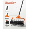 image:imageVEVOR Rolling Lawn Aerator 15 in Manual Push Aerator Roller with 42 Spikes amp 60 in Long Handle Fillable Drum for Added Weight HeavyDuty Lawn Soil Penetrator for Garden Yard Compacted SoilsRolling