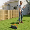 image:imageVEVOR Rolling Lawn Aerator 15 in Manual Push Aerator Roller with 42 Spikes amp 60 in Long Handle Fillable Drum for Added Weight HeavyDuty Lawn Soil Penetrator for Garden Yard Compacted SoilsRolling