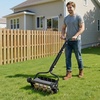 image:imageVEVOR Rolling Lawn Aerator 15 in Manual Push Aerator Roller with 42 Spikes amp 60 in Long Handle Fillable Drum for Added Weight HeavyDuty Lawn Soil Penetrator for Garden Yard Compacted SoilsRolling Weighted Pro