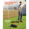 image:imageVEVOR Rolling Lawn Aerator 15 in Manual Push Aerator Roller with 42 Spikes amp 60 in Long Handle Fillable Drum for Added Weight HeavyDuty Lawn Soil Penetrator for Garden Yard Compacted SoilsRolling