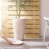 image:imageVEVOR Set of 2 Tall Outdoor Planters 21 H Round Large Planters for Front Porch and Patio Stone Finish Flower Tree Plant PotsBeige