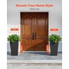 image:imageVEVOR Set of 2 Tall Outdoor Planters 21 H Round Large Planters for Front Porch and Patio Stone Finish Flower Tree Plant PotsBlack