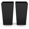 image:imageVEVOR Set of 2 Tall Outdoor Planters 21 H Round Large Planters for Front Porch and Patio Stone Finish Flower Tree Plant PotsBlack