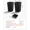 image:imageVEVOR Set of 2 Tall Outdoor Planters 21 H Round Large Planters for Front Porch and Patio Stone Finish Flower Tree Plant PotsBlack