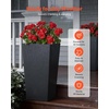 image:imageVEVOR Set of 2 Tall Outdoor Planters 21 H Round Large Planters for Front Porch and Patio Stone Finish Flower Tree Plant PotsBlack