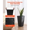image:imageVEVOR Set of 2 Tall Outdoor Planters 21 H Round Large Planters for Front Porch and Patio Stone Finish Flower Tree Plant PotsBlack