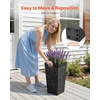 image:imageVEVOR Set of 2 Tall Outdoor Planters 21 H Round Large Planters for Front Porch and Patio Stone Finish Flower Tree Plant PotsBlack
