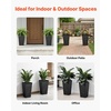 image:imageVEVOR Set of 2 Tall Outdoor Planters 21 H Round Large Planters for Front Porch and Patio Stone Finish Flower Tree Plant PotsBlack