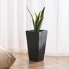 image:imageVEVOR Set of 2 Tall Outdoor Planters 21 H Round Large Planters for Front Porch and Patio Stone Finish Flower Tree Plant PotsBlack