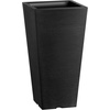 image:imageVEVOR Set of 2 Tall Outdoor Planters 21 H Round Large Planters for Front Porch and Patio Stone Finish Flower Tree Plant PotsBlack